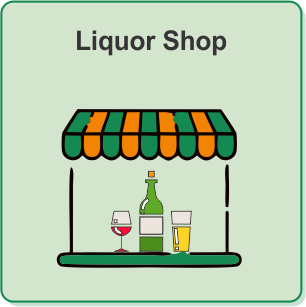 Liquor shop icon